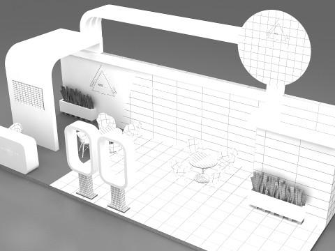 3d kiosk booth Modèle 3D
