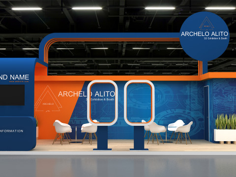 3d kiosk booth Modèle 3D