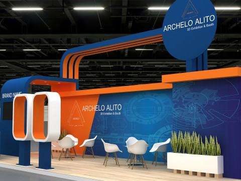 3d kiosk booth Modèle 3D