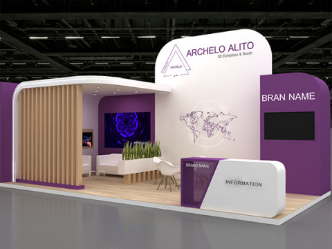 3d stall exhibition 3D 模型