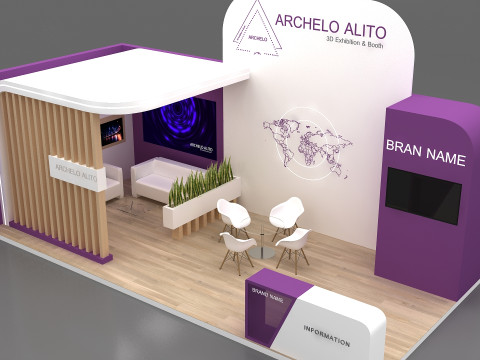 3d stall exhibition 3D Model