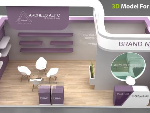 Exhibition booth 3D 模型