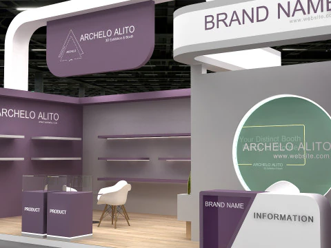 Exhibition booth 3D Model