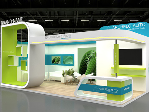exhibition booth Modello 3D