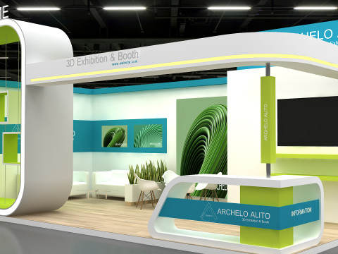 exhibition booth Modello 3D