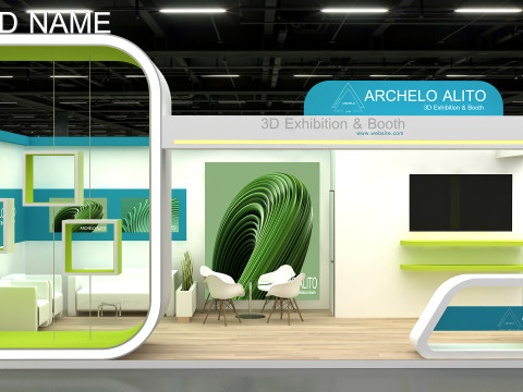 exhibition booth Modello 3D
