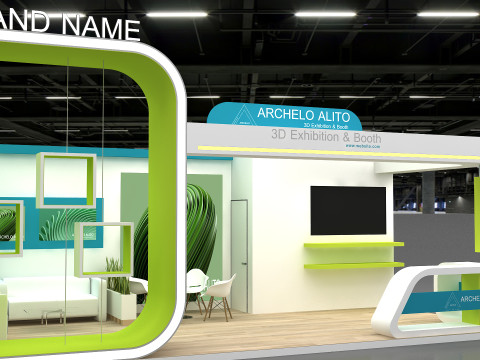 exhibition booth Modello 3D