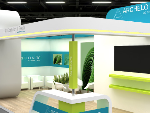 exhibition booth Modello 3D