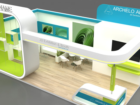 exhibition booth Modello 3D