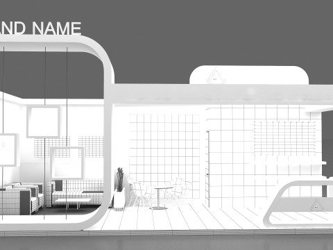 exhibition booth Modello 3D
