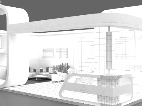 exhibition booth Modello 3D