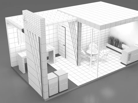 3D Booth Design 3D Model