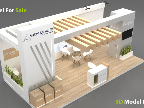 Modern exhibition booth 3D Model