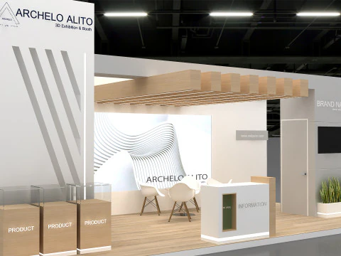 Modern exhibition booth 3D Model