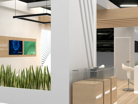 Modern exhibition booth 3D Model