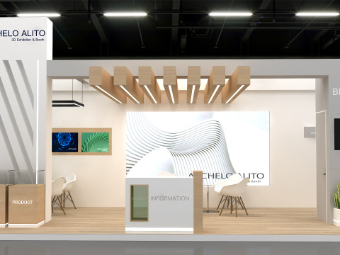 Modern exhibition booth 3D Model