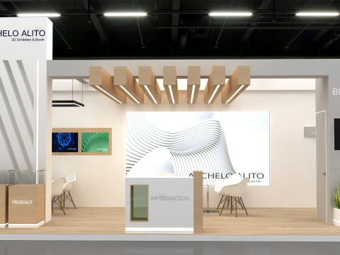 Modern exhibition booth 3D Model