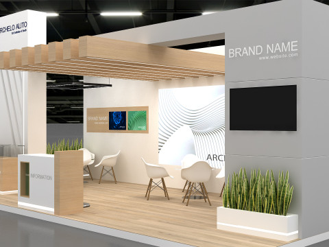 Modern exhibition booth 3D Model