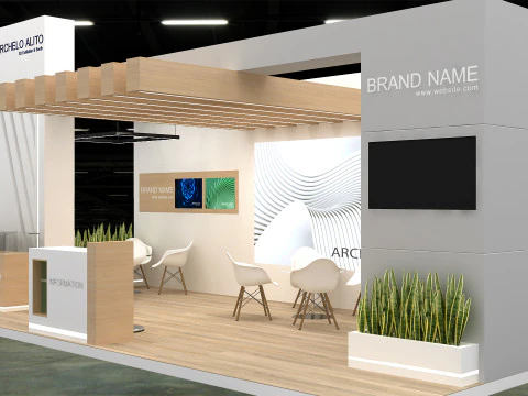 Modern exhibition booth 3D Model