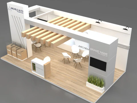 Modern exhibition booth 3D Model