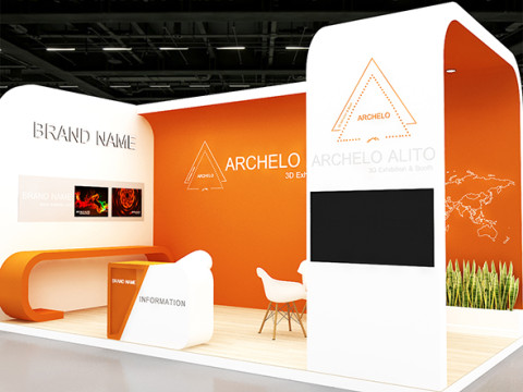 Modern exhibition booth 3D 模型