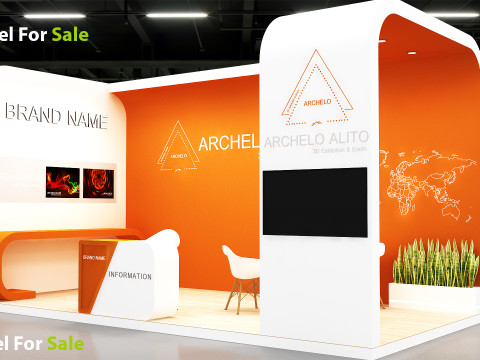 Modern exhibition booth 3D Model