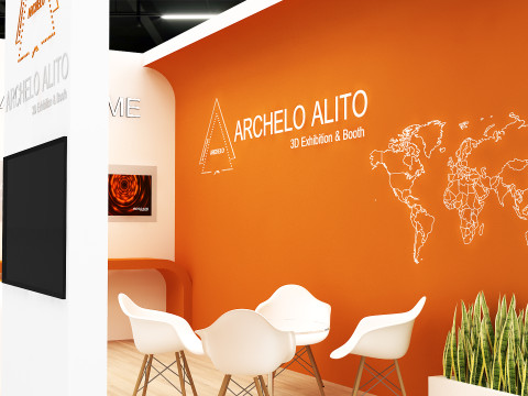 Modern exhibition booth 3D Model