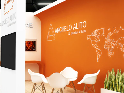 Modern exhibition booth 3D Model