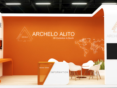 Modern exhibition booth 3D Model