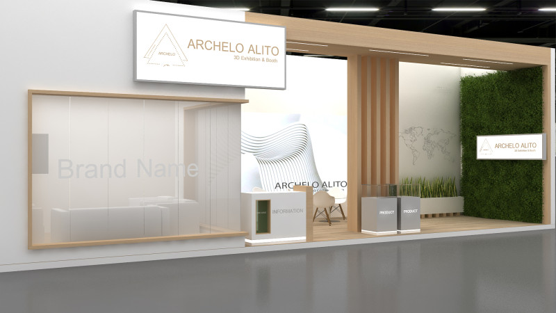 3D Exhibition Stand Model 3D .c4d .max .obj .3ds .fbx .stl .blend