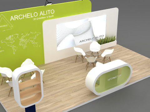 3D Exhibition Booth Model Model 3D