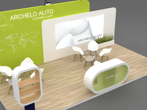 3D Exhibition Booth Model 3D Model