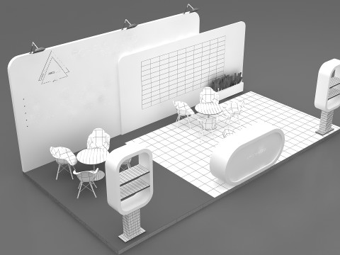 3D Exhibition Booth Model Model 3D