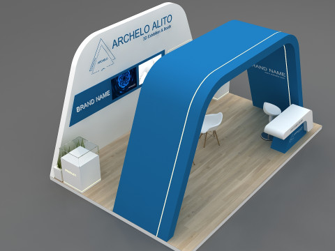 3D Exhibition Stand Modello 3D
