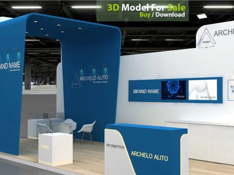 3D выставочный стенд 3D Модель