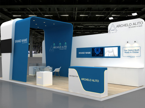 3D Exhibition Stand stall Modello 3D