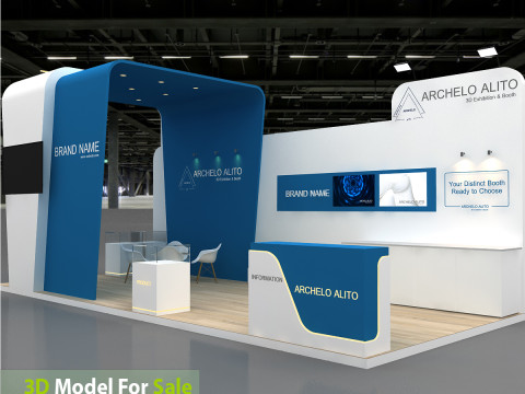 3D Exhibition Stand stall Modello 3D