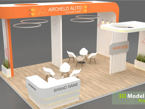 3D Exhibition Stand stall 3D Модель