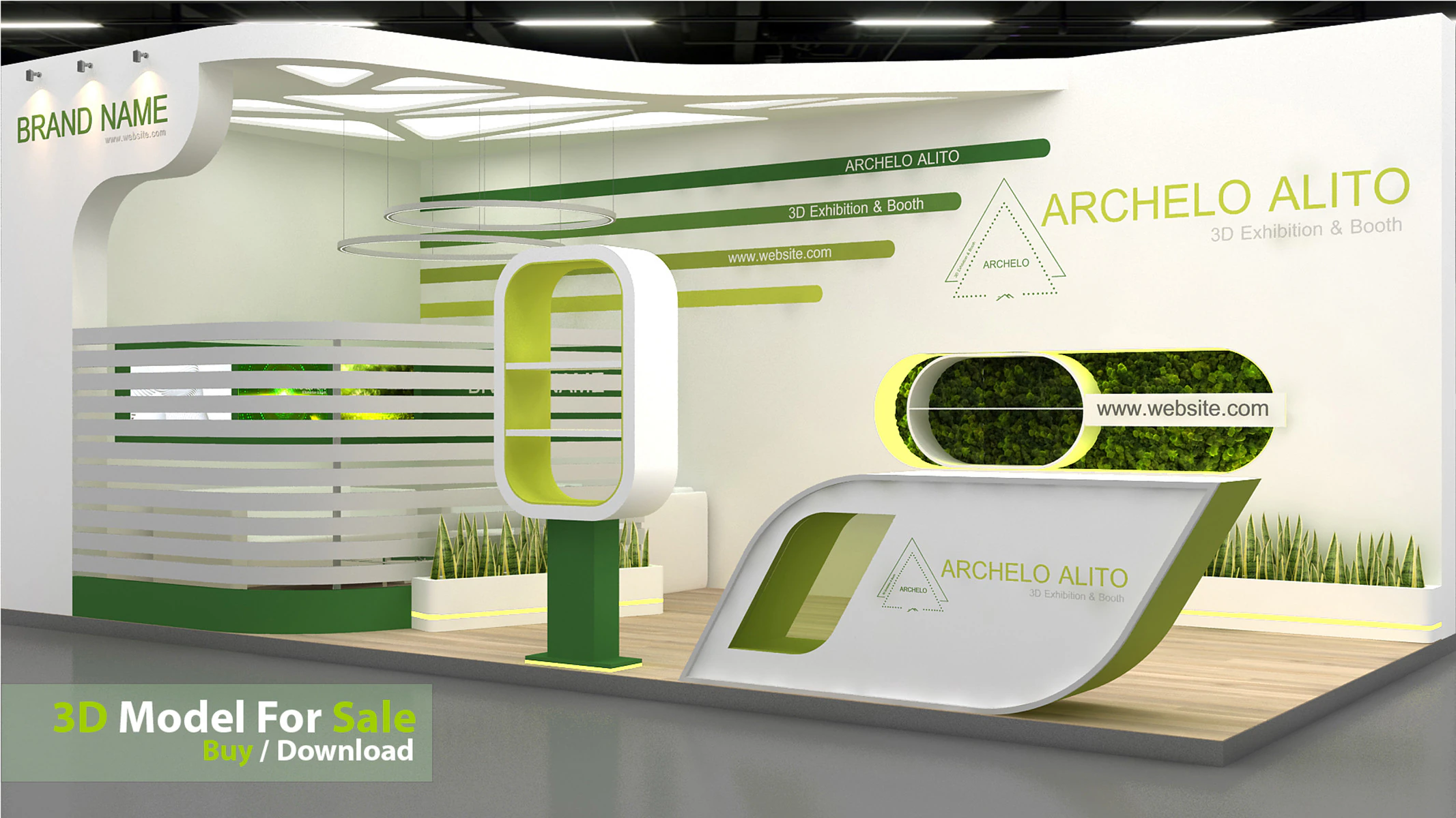 Exhibition 3D 3D Model .c4d .max .obj .3ds .fbx .stl .blend 