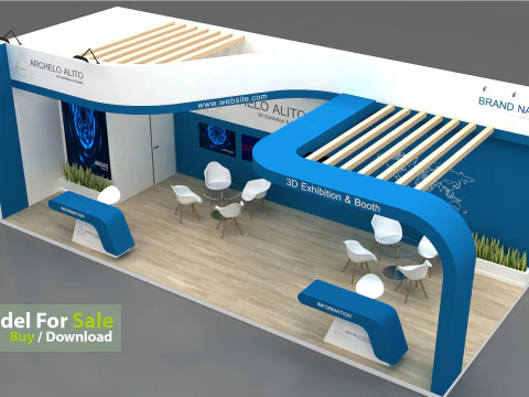 3d stand kiosk 3D Model