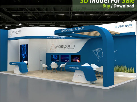 3d stand kiosk 3D Model