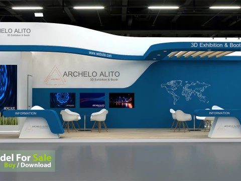 3d stand kiosk 3D Model