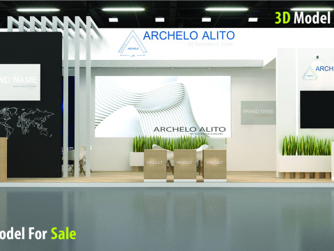 3D Exhibition Booth Design 3D Модель