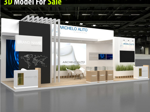 3D Exhibition Booth Design 3D Модель