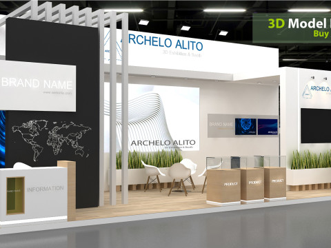 3D Exhibition Booth Design 3D Модель