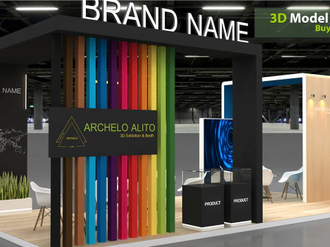 3D выставочный стенд 3D Модель