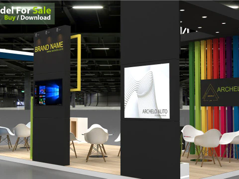 3D Exhibition Stand 3D Model