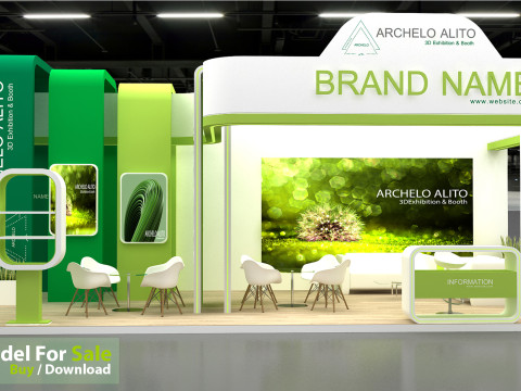 Exhibition booth tradeshow Modelo 3D