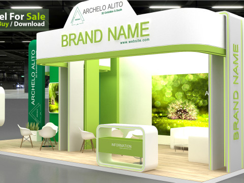 Exhibition booth tradeshow Modelo 3D