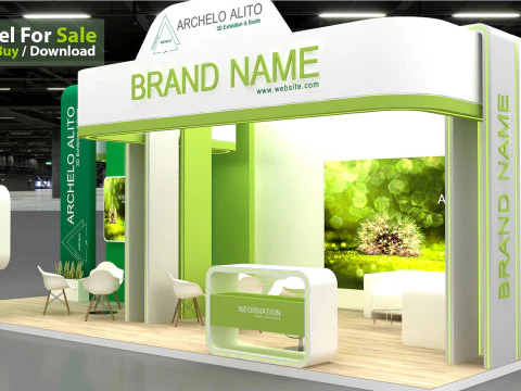 Exhibition booth tradeshow 3D Model